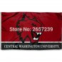 Central Washington Wildcats University Flag 3x5FT NCAA banner 100D Polyester brass grommets custom66