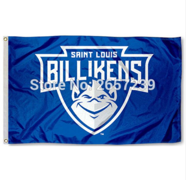 St. Louis University Billikens Flag 3x5FT NCAA banner 100D Polyester brass grommets custom66