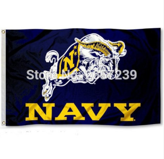 NCAA Navy Midshipmen Flag 3x5FT banner 100D Polyester brass grommets custom66,free shipping