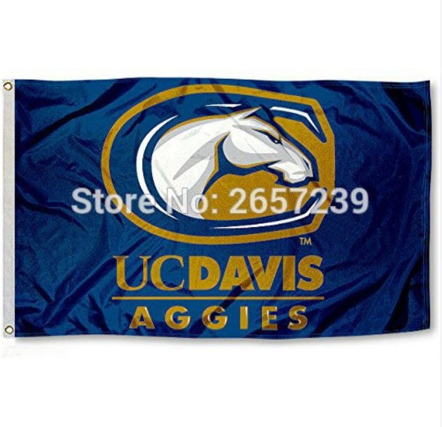Cal Davis Aggies UC University Flag 3x5FT NCAA banner 100D Polyester brass grommets custom66