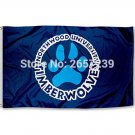 Northwood Timberwolves University Flag 3x5FT NCAA banner 100D Polyester brass grommets custom66