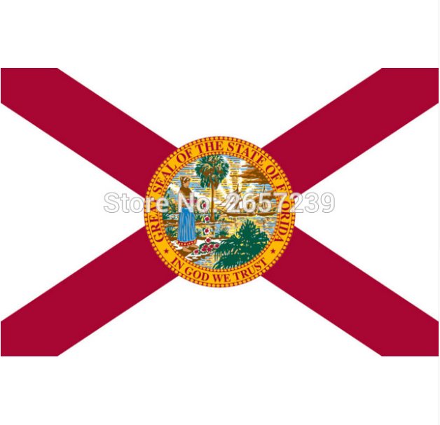 Florida State Flag 3x5FT banner 100D 150X90CM Polyester brass grommets custom66, Free Shipping