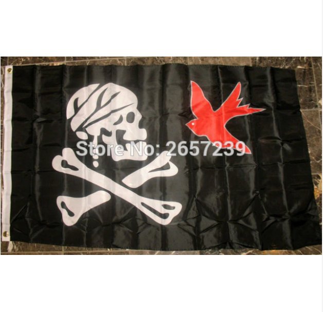 Jack Sparrow Pirate Flag 3x5FT banner 100D Polyester brass grommets custom66, Free Shipping