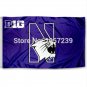 Northwestern Wildcats NU Big 10 University 3x5FT NCAA banner 100D Polyester brass grommets custom66