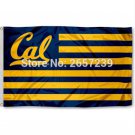 Cal Berkeley UC with Stripes Flag 3x5FT NCAA banner 100D Polyester brass grommets custom66