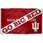 Indiana Hoosiers Go Big Red Flag 3x5FT NCAA banner 100D Polyester brass grommets custom66