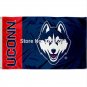 University of Connecticut Logo Flag 3x5FT NCAA banner 100D Polyester brass grommets custom flag