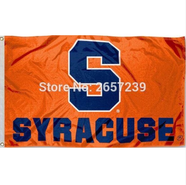 Syracuse Orange logo FLAG 3x5FT NCAA banner 100D Polyester brass grommets custom66,free shipping