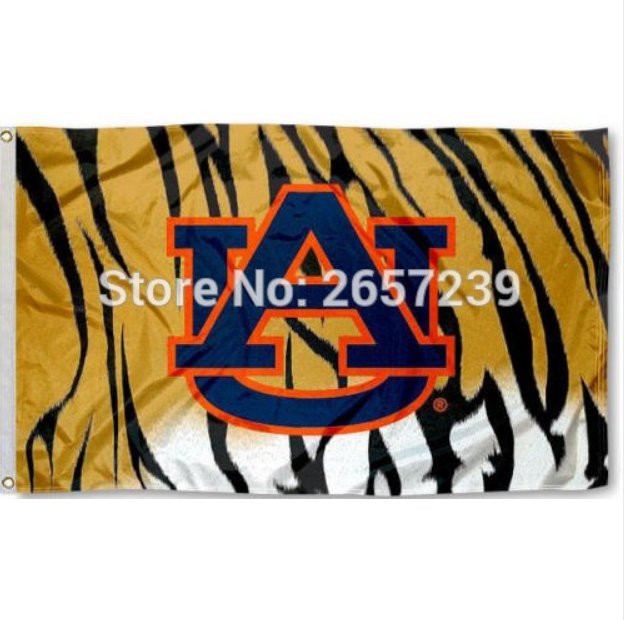 Auburn University AU Flag 3x5FT NCAA banner 100D Polyester brass grommets custom66,free shipping