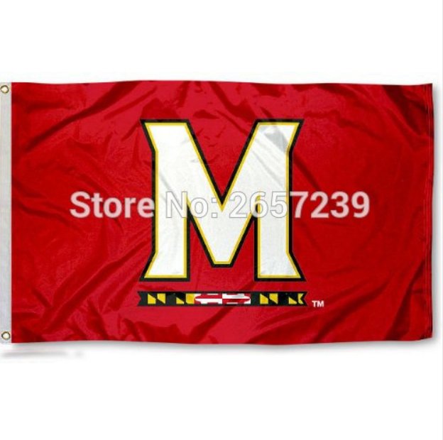 NCAA Maryland Terps Flag 3x5FT banner 100D 150X90CM Polyester brass grommets custom66,free shipping