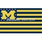 Michigan Wolverine with Stripes+Stars Flag 3x5FT NCAA banner 100D Polyester brass grommets custom66