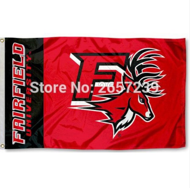 Fairfield University Stags Flag 3x5FT NCAA banner 100D Polyester brass grommets custom66
