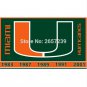 Miami Hurricanes large U logo FLAG 150X90CM 100D Polyester brass grommets custom flag, Free Shipping