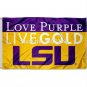 Louisiana State Tigers Love Purple LSU Flag 3x5FT banner 100D Polyester brass grommets custom