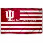 IU Hoosiers Indiana with Stripes Flag 3x5FT NCAA banner 100D Polyester brass grommets custom66