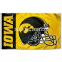 Iowa Hawkeyes College Helmet Flag 3x5FT NCAA banner 100D Polyester brass grommets custom66