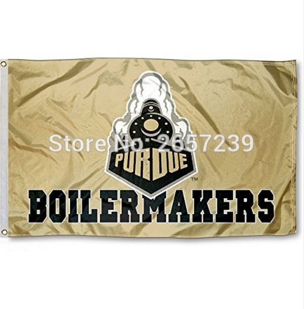 Purdue Boilermakers Boilers University Flag 3x5FT NCAA banner 100D Polyester brass grommets custom66