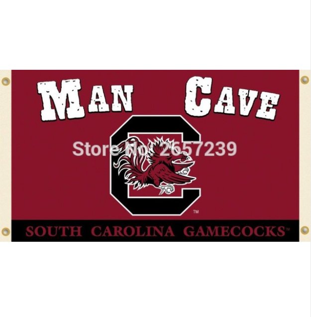 South Carolina Gamecocks Man Cave NCAA Flag 3x5FT banner 100D Polyester brass grommets custom66