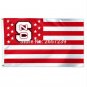 North Carolina State Wolfpack with Stripes+Stars Flag 3x5FT 100D Polyester brass grommets custom66