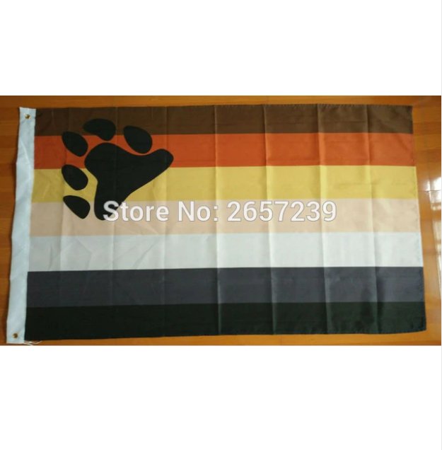 7 color Ours Bear Gay Pride Flag 3x5FT banner 100D Polyester brass grommets custom66,Free Shipping