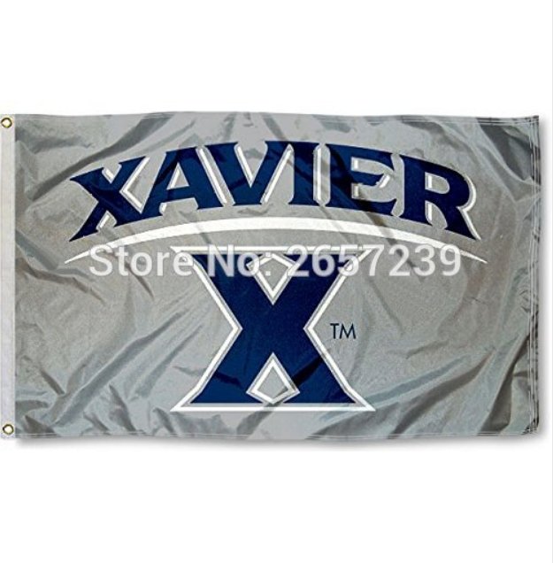 Xavier University Flag 3x5FT NCAA banner 100D Polyester brass grommets custom66,free shipping