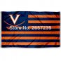 University of Virginia Cavaliers+Stripes Flag 3x5FT NCAA banner Polyester brass grommets custom66