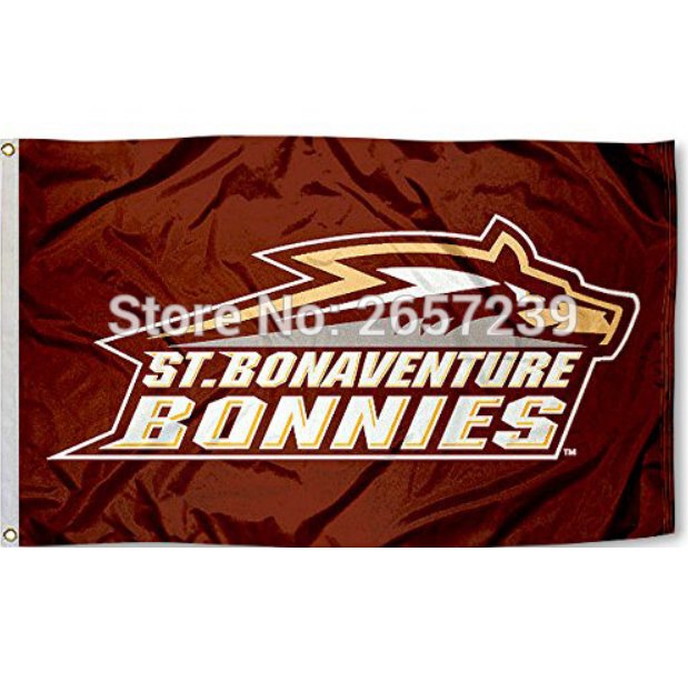 St. Bonaventure Bonnies SBU University Flag 3x5FT NCAA banner 100D Polyester brass grommets custom66
