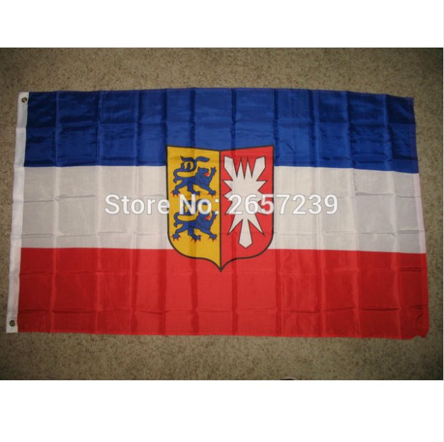 Schleswig Holstein Germany flag 3x5FT banner 100D Polyester brass grommets custom,Free Shipping