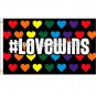Rainbow Love Wins Pride Flag 3x5FT Team banner150X90CM 100D Polyester brass grommets custom
