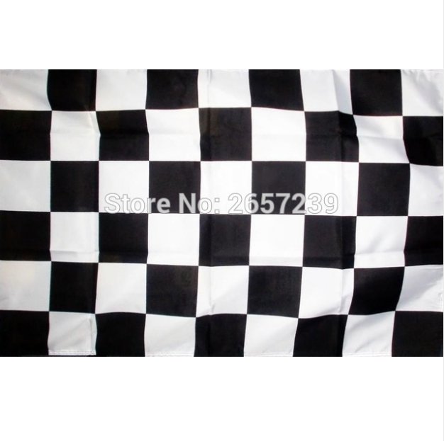 Black and White Check Flag Checkered Banner 3x5FT 100D 150X90CM Polyester brass grommets custom
