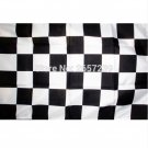 Black and White Check Flag Checkered Banner 3x5FT 100D 150X90CM Polyester brass grommets custom