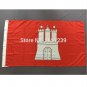 Hamburg German Germany Flag 3x5FT banner 100D Polyester brass grommets custom66,Free Shipping