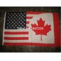USA Canada Combination Flag 3x5FT banner 100D Polyester brass grommets custom66,free shipping