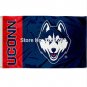 University of Connecticut Logo Flag 3x5FT NCAA banner 100D Polyester brass grommets custom