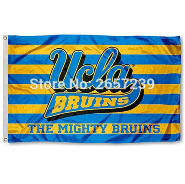 UCLA Bruins The Mighty Bruins Flag 3x5FT NCAA banner 100D Polyester brass grommets custom66
