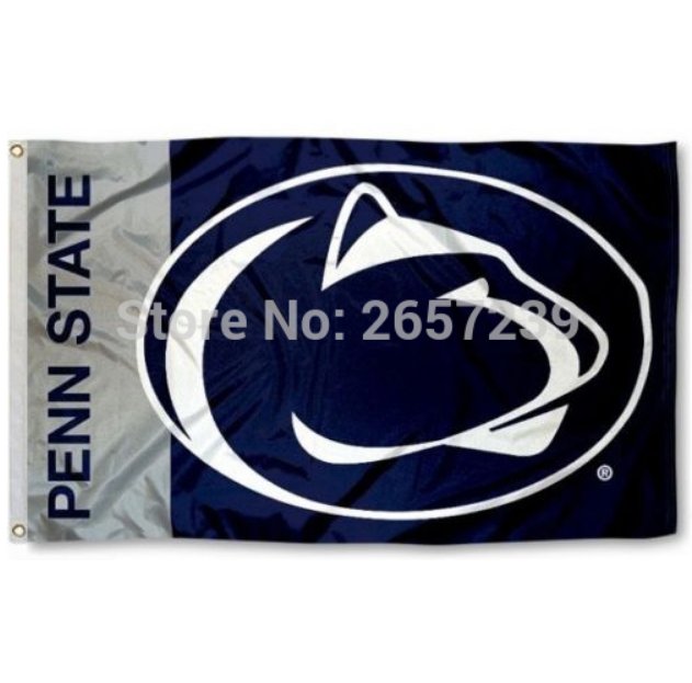NCAA Penn State Nittany Lions Flag 3x5ft banner 100D 150X90CM Polyester brass grommets custom