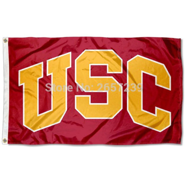USC Trojans Flag logo flag 3x5FT banner 100D 150X90CM Polyester brass grommets custom,free shipping
