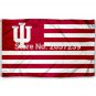 IU Hoosiers Indiana with Stripes Flag 3x5FT NCAA banner 100D  Polyester brass grommets custom66