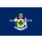 Maine State Flag 3x5FT banner 100D 150X90CM Polyester brass grommets custom66, Free Shipping