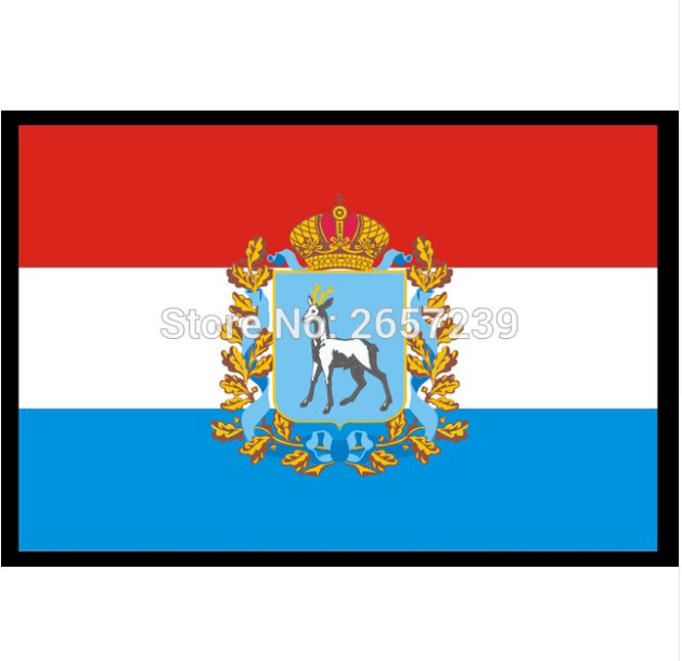 Samara Oblast flag Russia State Flag 150X90CM 100D Polyester brass grommets custom,Free Shipping