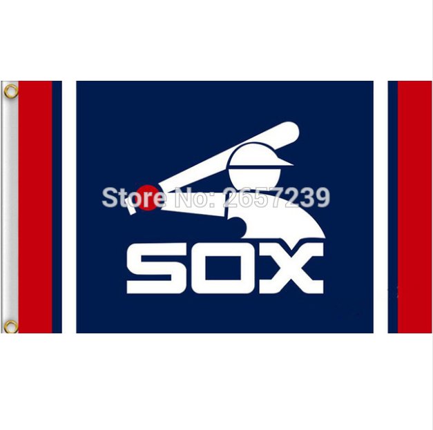 Chicago White Sox Column Flag 3x5FT MLB banner 100D  Polyester brass grommets custom66