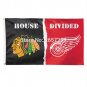 Chicago Blackhawks+Detroit Red Wings House Flag 3x5FT banner 100D Polyester brass grommets custom66