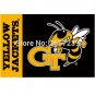 Georgia Tech Yellow ackets flag 150X90CM 100D Polyester brass grommets custom flag, Free Shipping
