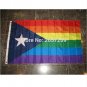 3x5FTPuerto Rico Rainbow Gay Pride Flag banner 100D Polyester brass grommets custom flag