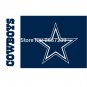 Dallas Cowboys logo and wordmark Flag 3x5FT NFL banner 100D Polyester brass grommets custom flag