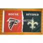 Atlanta Falcons New Orleans Saints House Divided 3x5FT banner 100D Polyester brass grommets custom66