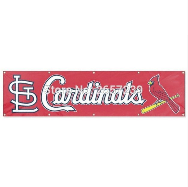 St. Louis Cardinals Flag MLB banner 100D 240x60CM Polyester brass grommets custom66,free shipping