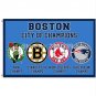 Boston City of Champions with modified flag 3x5FT NFL banner 100D Polyester brass grommets custom66
