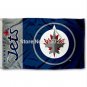 Winnipeg Jets blue logo wordmark Flag 3x5FT NHL Team banner 100D Polyester brass grommets custom