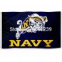 NCAA Navy Midshipmen Flag 3x5FT banner 100D 150X90CM Polyester brass grommets custom66,free shipping